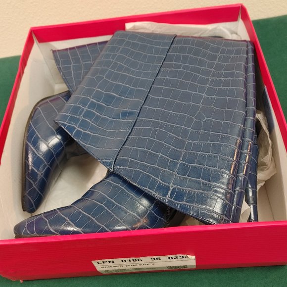 SHOE DAZZLE NIGHT IS YOUNG WIDE CALF HEELED BOOT SZ 12 - Picture 12 of 14